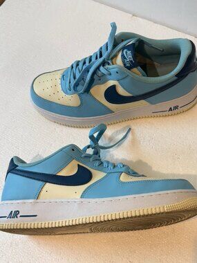 Nike Air Force 1 '07 Aquarius Blue Coconut Milk Men's Size 11 💙 (Rare) 💙 UNC